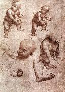 Leonardo  Da Vinci Study of a child oil painting on canvas